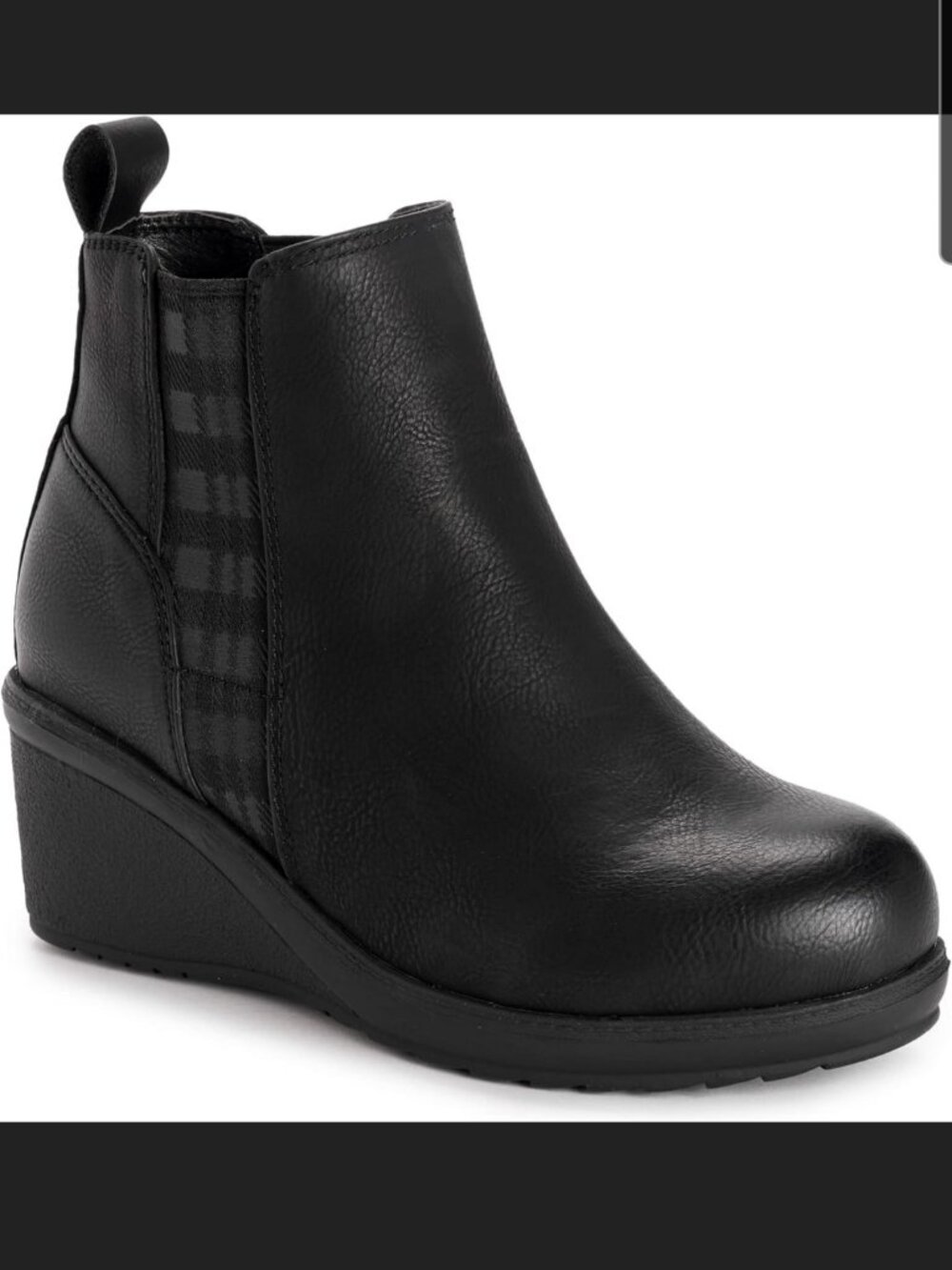Muk Luks Oxford wedge ankle booties 6.5 black - Picture 14 of 14